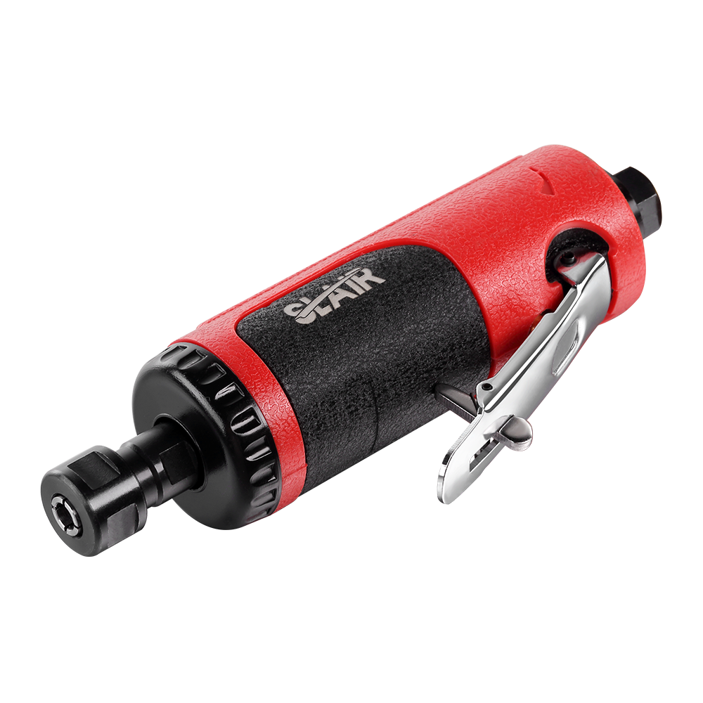  SLAIR AIR DIE GRINDER, 22000RPM, ทริกเกอร์นิรภัย, อะลูมิเนียมพร้อมยาง, พร้อมคอลเล็ต 1/4" 1/8" หรือ 3 มม. 6 มม., ท่อ, มืออาชีพ