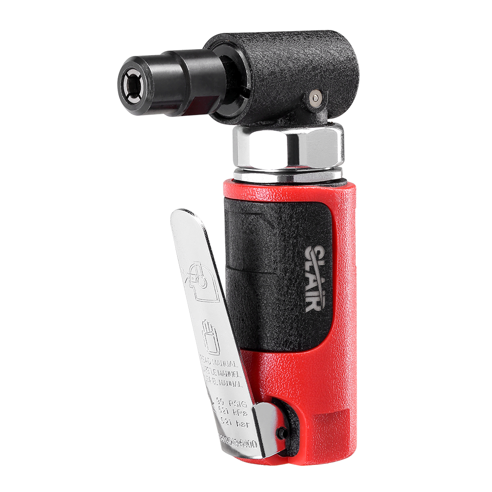  SLAIR MINI AIR ANGLE DIE GRINDER, 20000 RPM, อะลูมิเนียมพร้อมยาง, พร้อมคอลเล็ต 1/4" 1/8" หรือ 3 มม. 6 มม., มืออาชีพ 