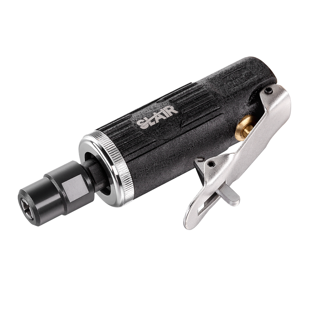  SLAIR MINI AIR DIE GRINDER, 25000RPM, SAFETY TRIGGER, ALUMINUM, 1/4" 1/8" หรือ 3MM 6MM COLLET, PROFESSIONAL 