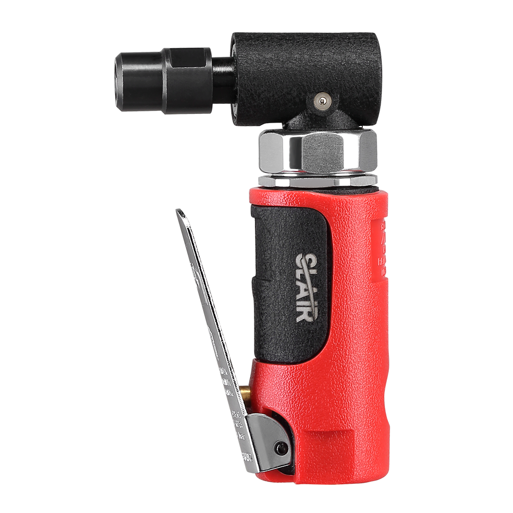  SLAIR MINI AIR ANGLE DIE GRINDER, 20000 RPM, อะลูมิเนียมพร้อมยาง, พร้อมคอลเล็ต 1/4" 1/8" หรือ 3 มม. 6 มม., มืออาชีพ 