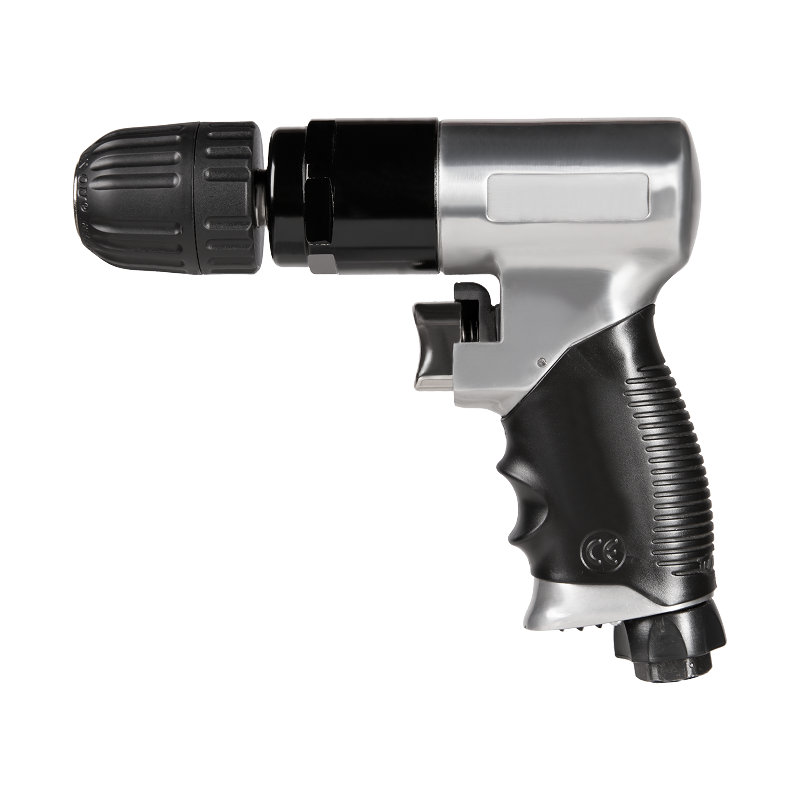  XINXING 3/8" AIR DRILL, 1600 RPM, หมุนกลับได้, ไม่ใช้กุญแจ, อะลูมิเนียมพร้อมยาง