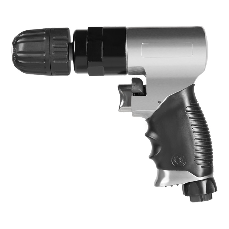  XINXING 3/8" AIR DRILL, NON-REVERSIBLE, KEYLESS, อะลูมิเนียมพร้อมยาง 